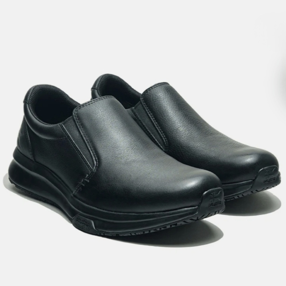 KURU Women's Black Leather Loafers